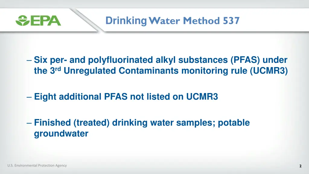 drinking water method 537