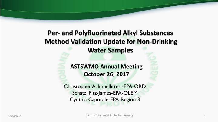 per and polyfluorinated alkyl substances method