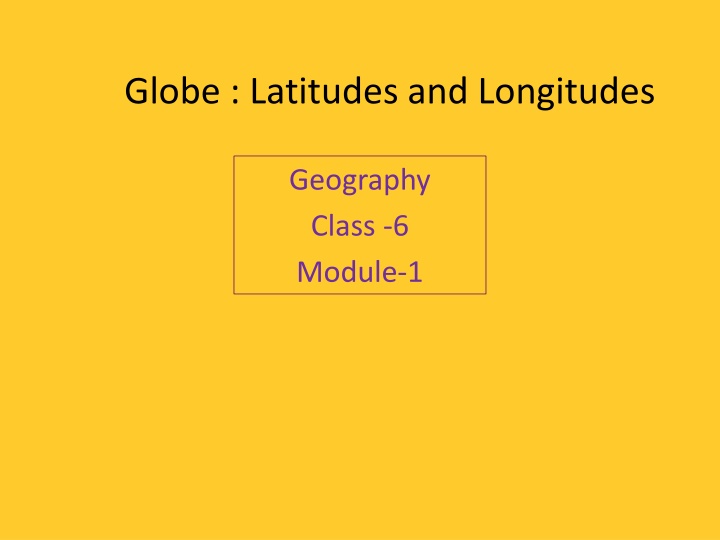 globe latitudes and longitudes