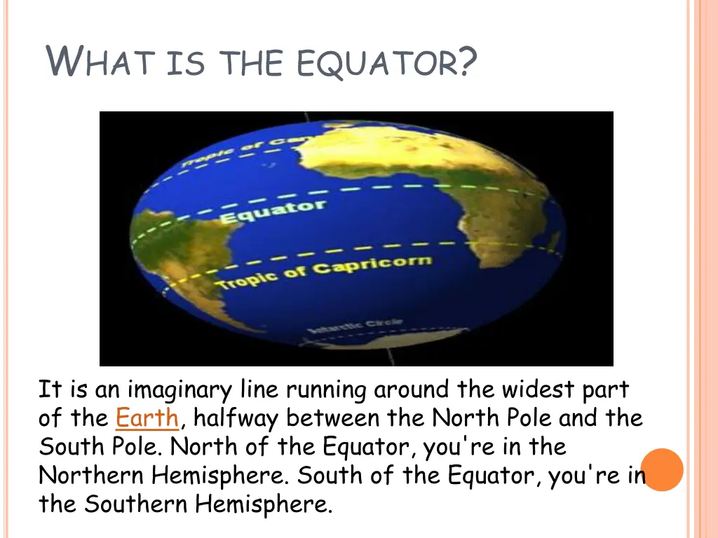 w hat is the equator