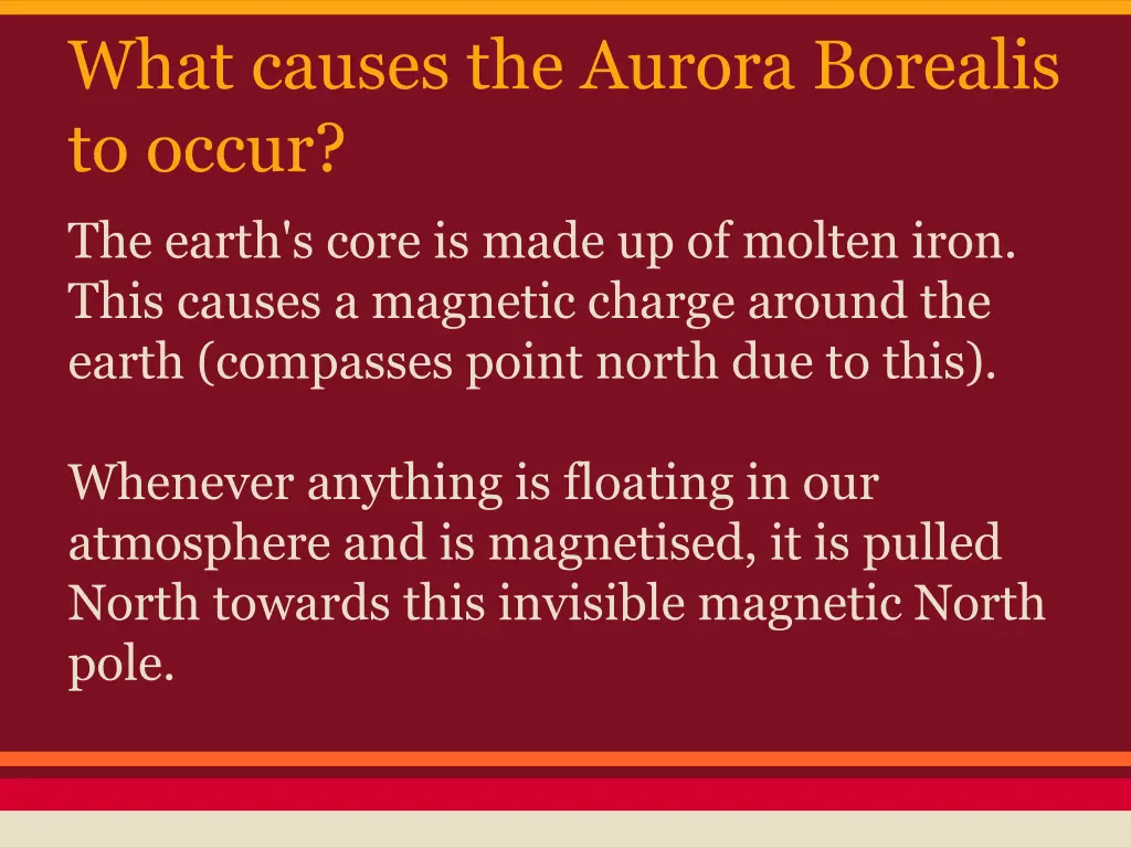 what causes the aurora borealis to occur