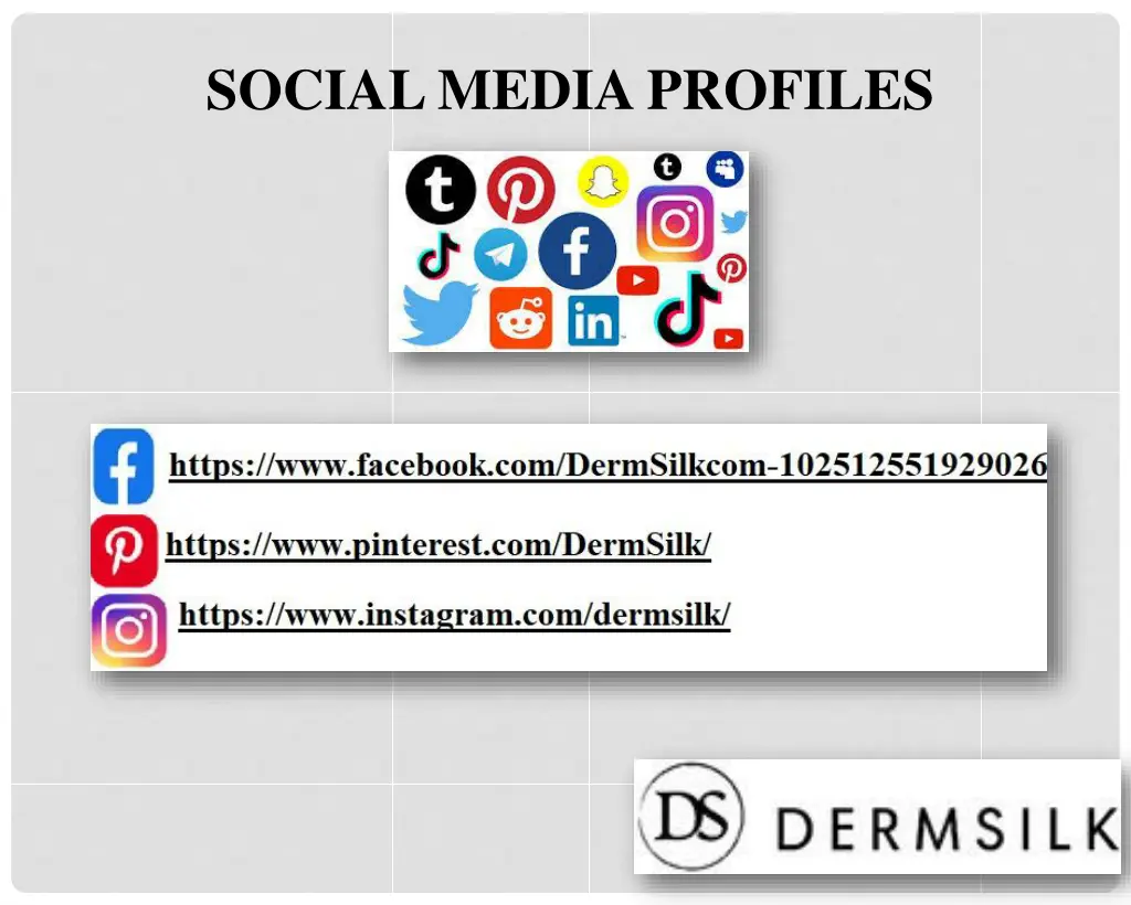 social media profiles