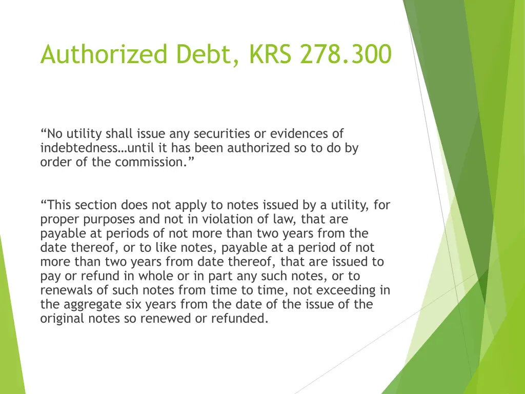 authorized debt krs 278 300