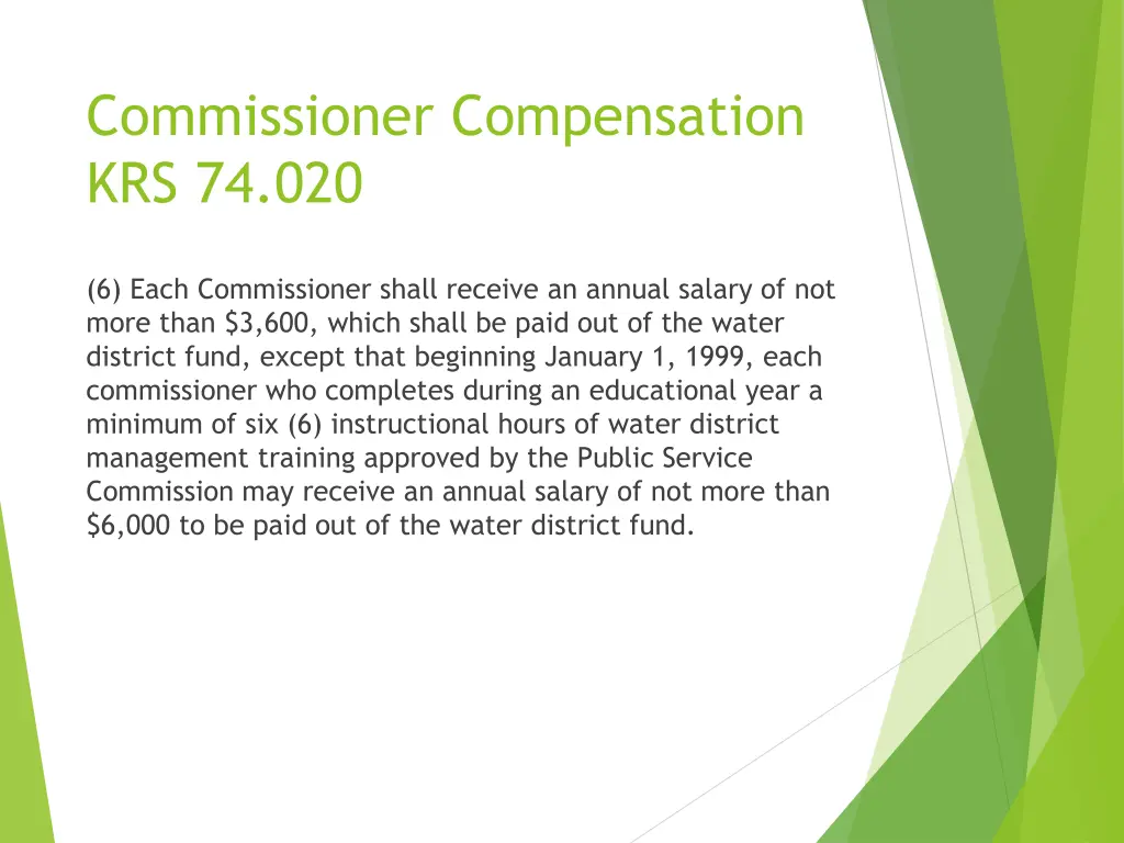 commissioner compensation krs 74 020