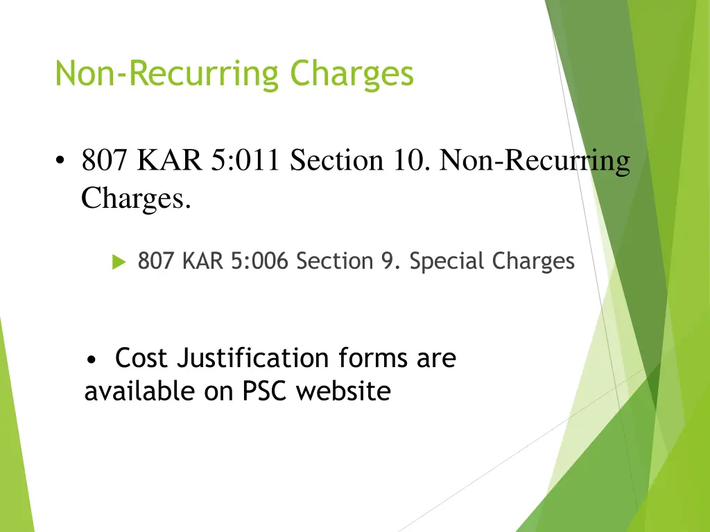 non recurring charges