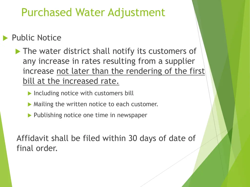 purchased water adjustment 1