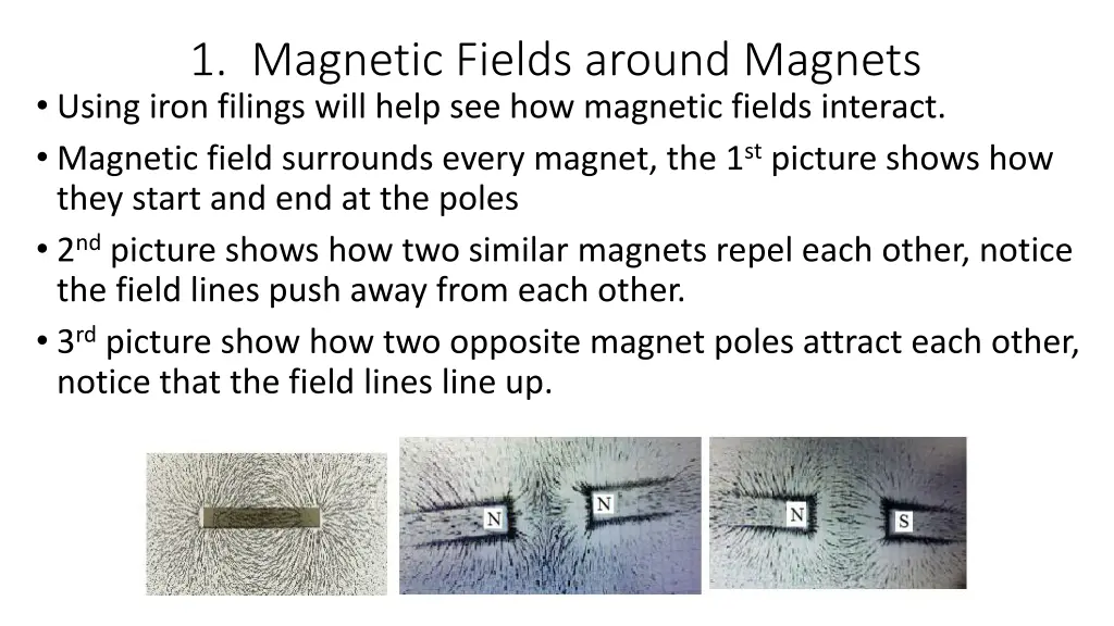 1 magnetic fields around magnets using iron