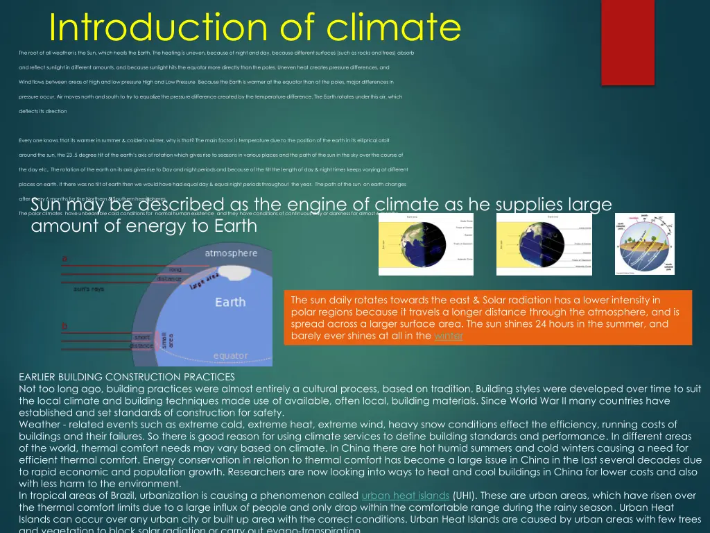 introduction of climate the root of all weather