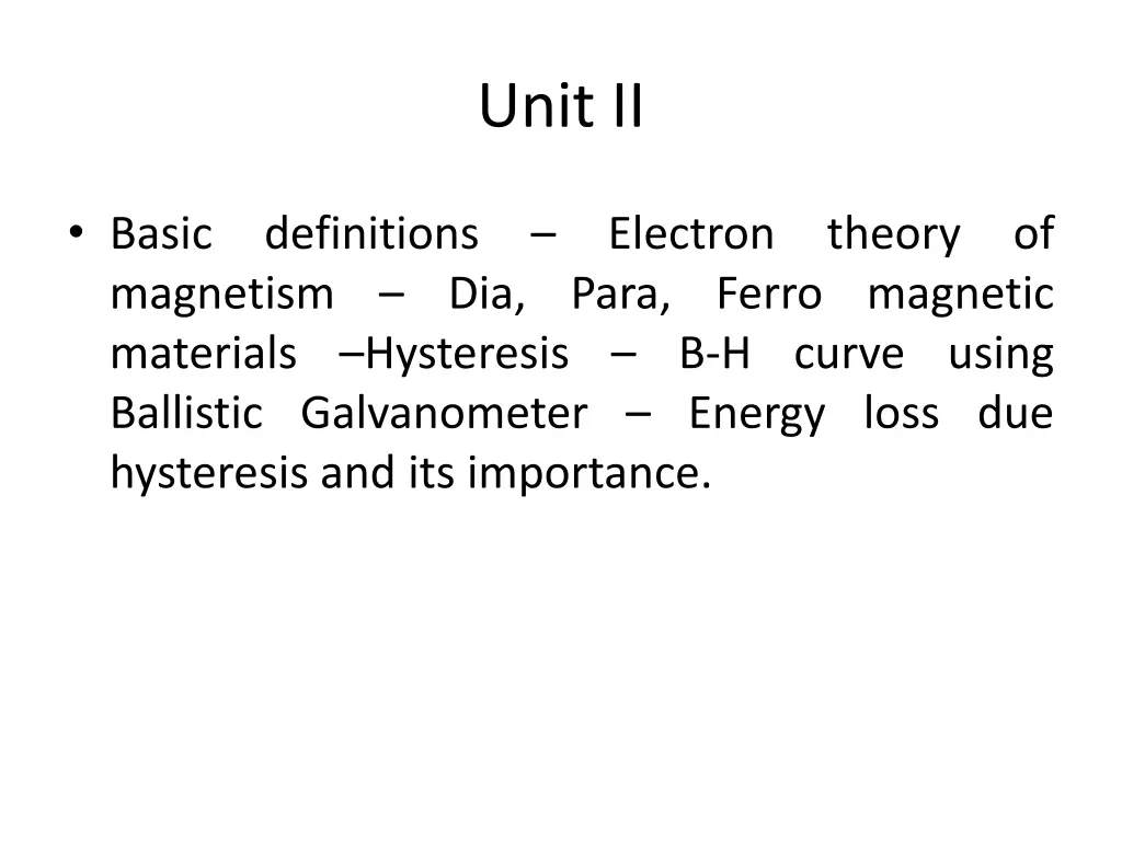 unit ii