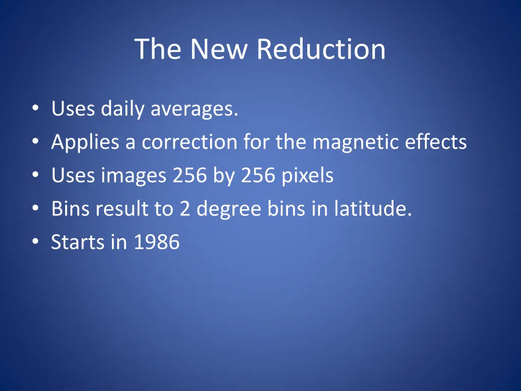 the new reduction