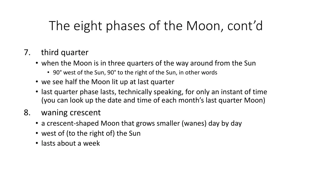 the eight phases of the moon cont d 2