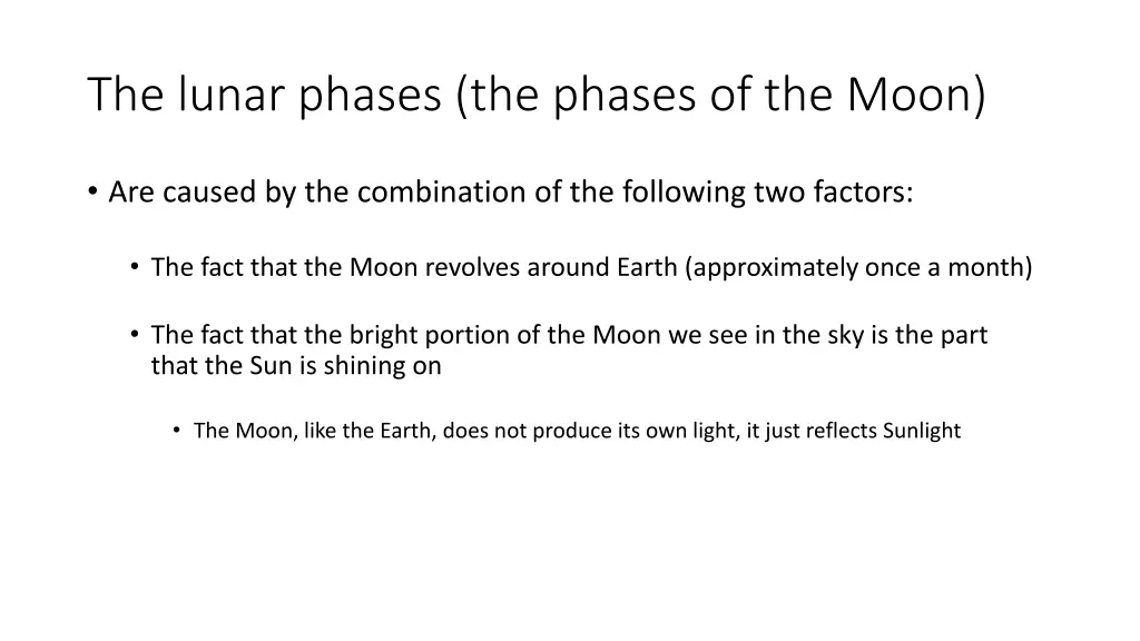 the lunar phases the phases of the moon