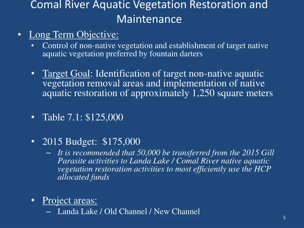 comal river aquatic vegetation restoration