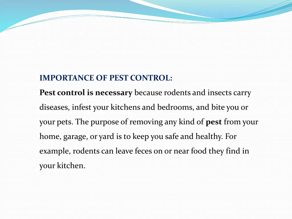 importance of pest control