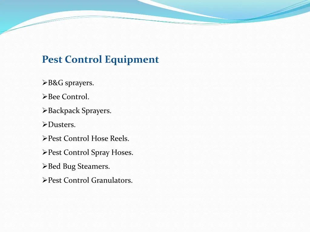 pest control equipment