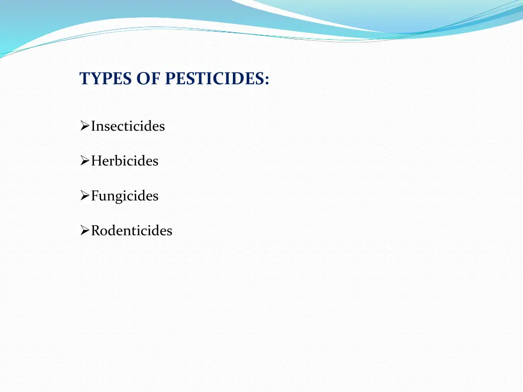 types of pesticides