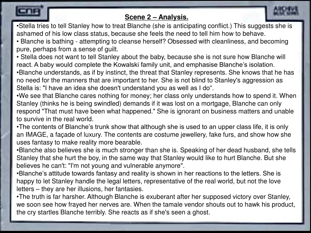 scene 2 analysis