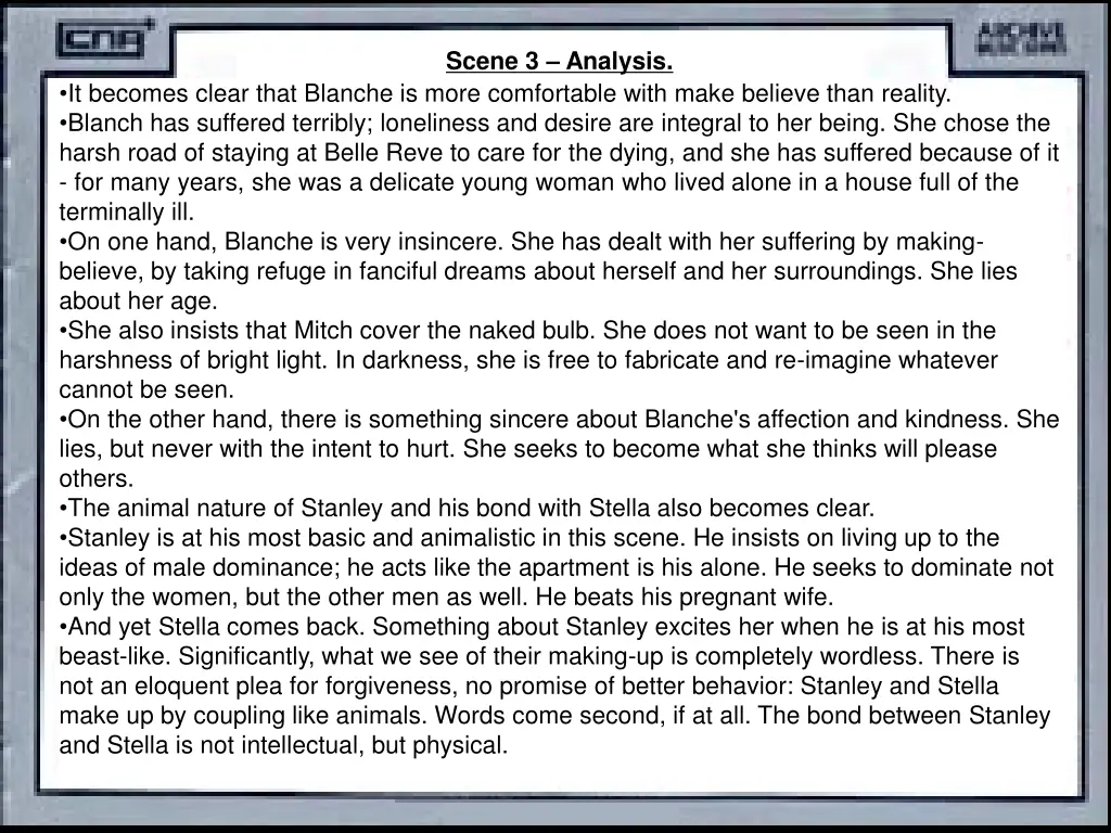 scene 3 analysis