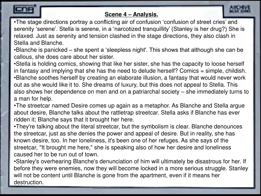 scene 4 analysis