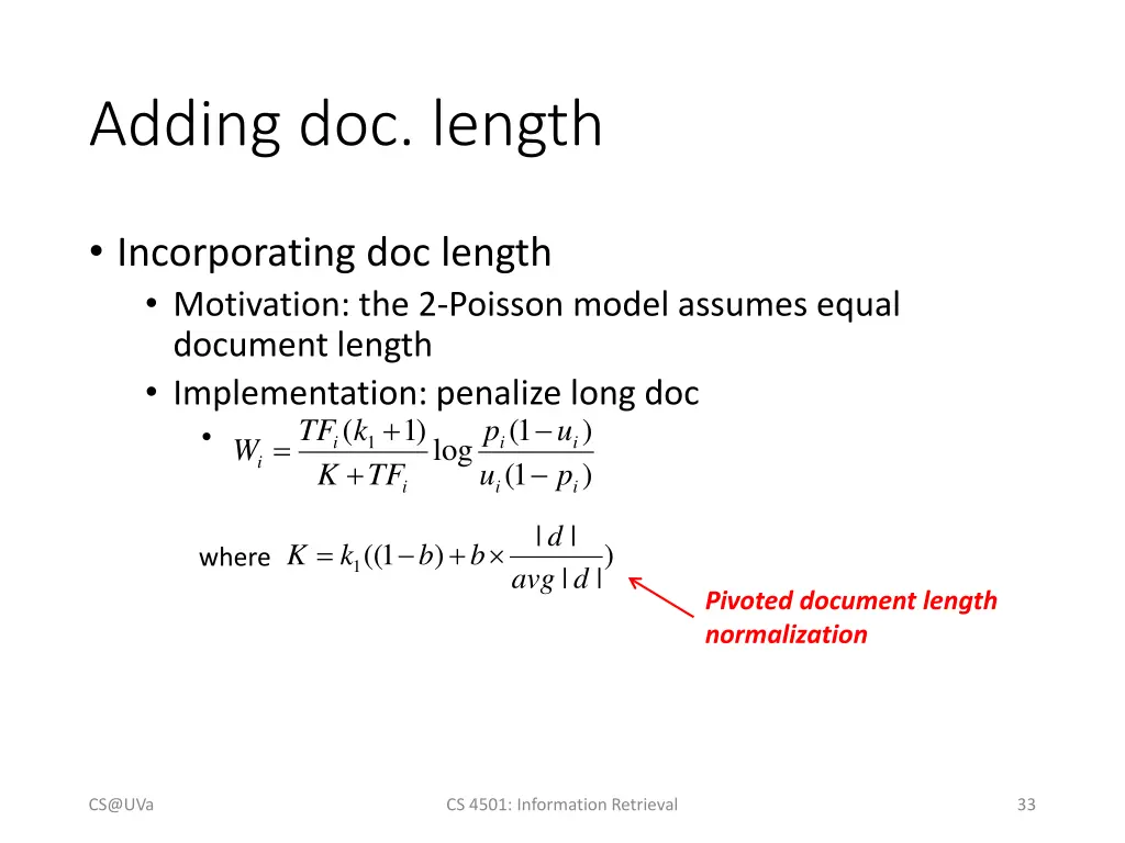 adding doc length