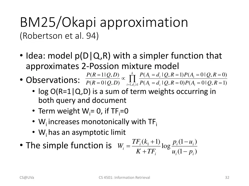 bm25 okapi approximation robertson et al 94