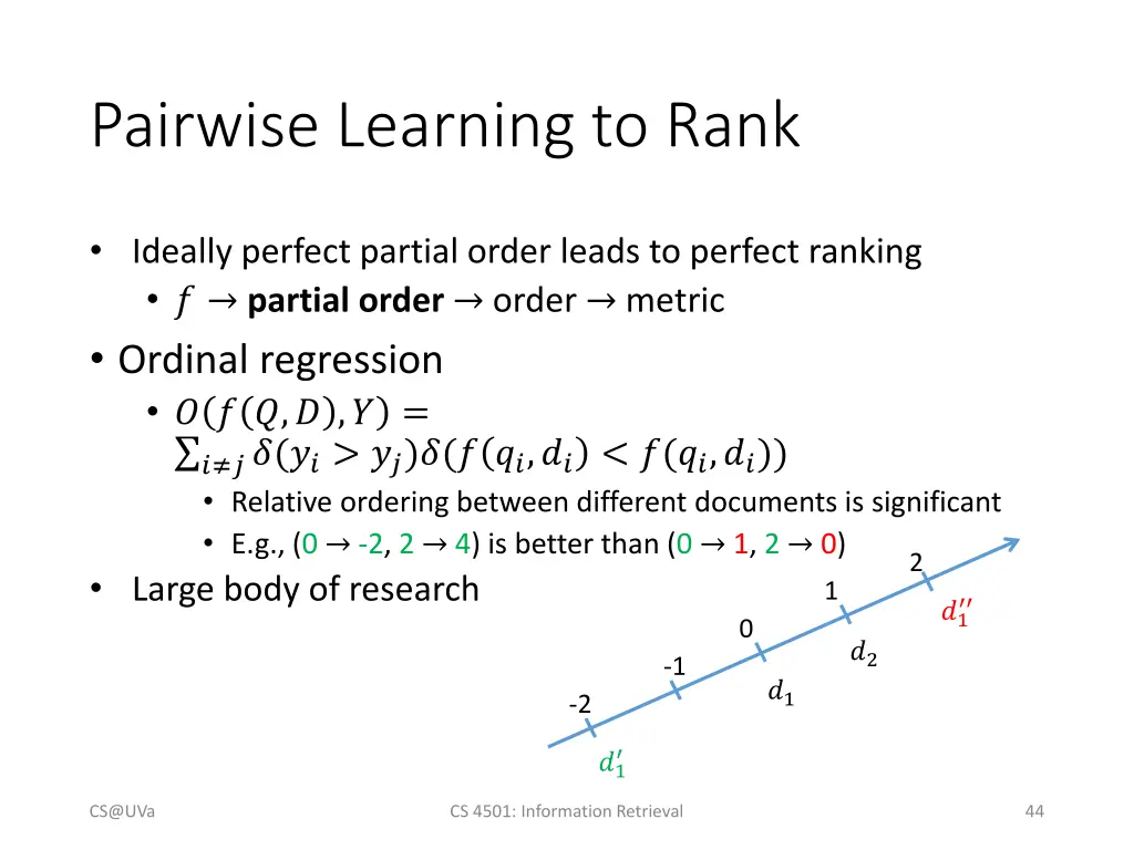 pairwise learning to rank