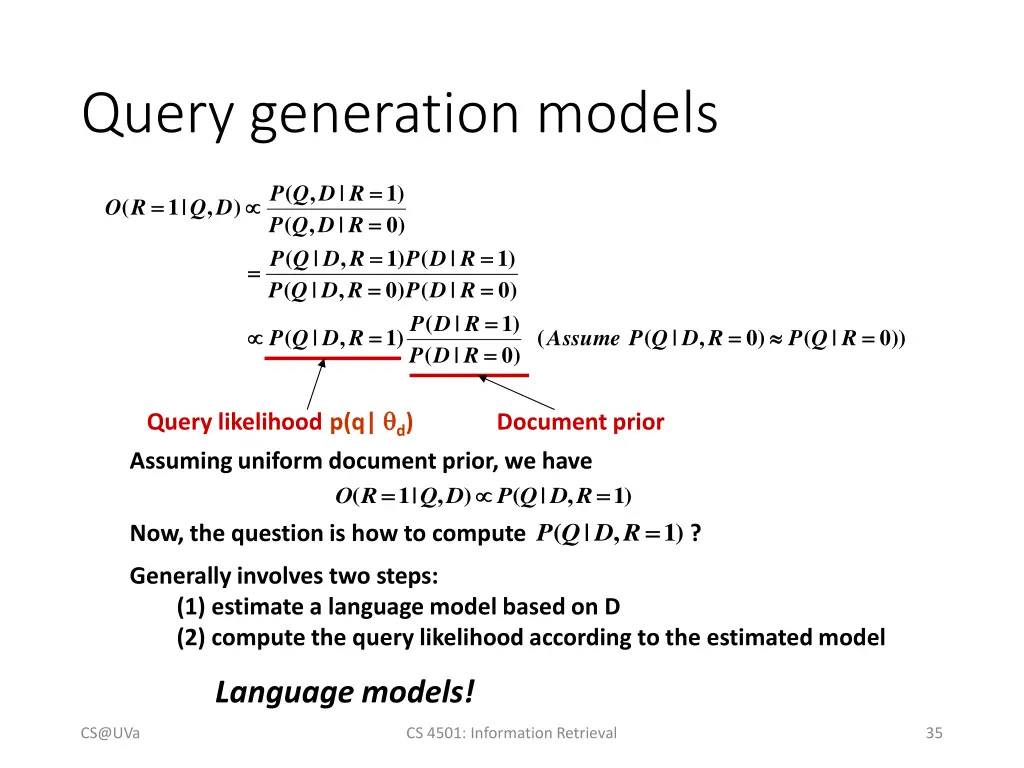 query generation models