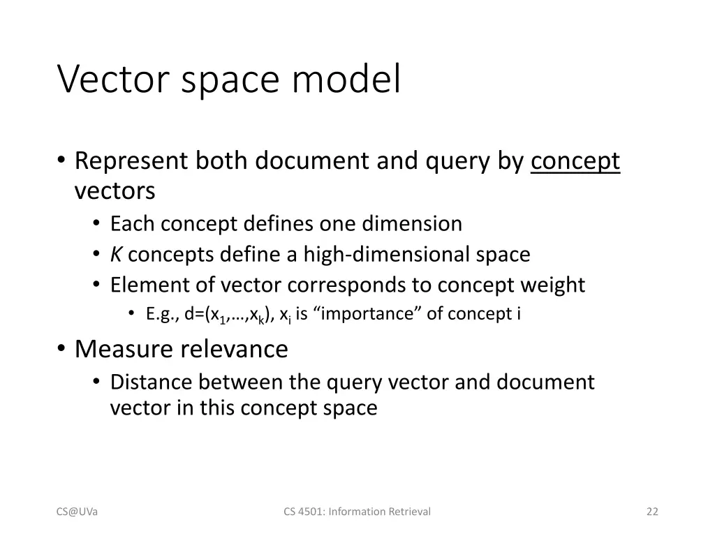 vector space model