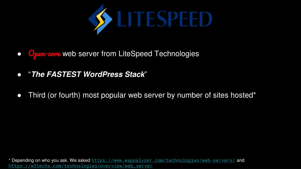 open core web server from litespeed technologies