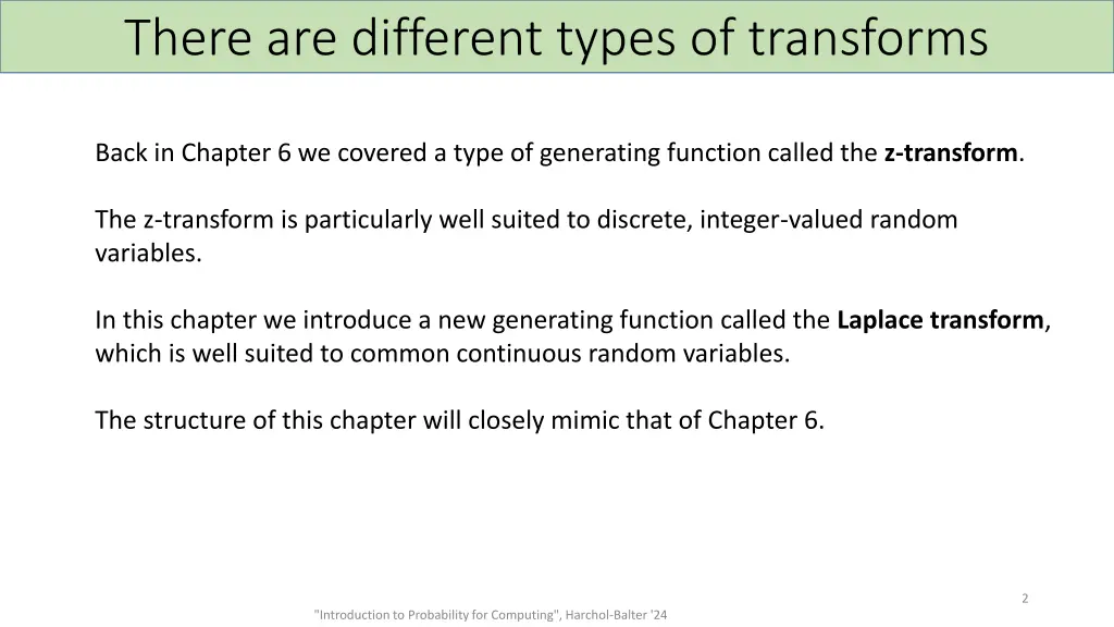 there are different types of transforms