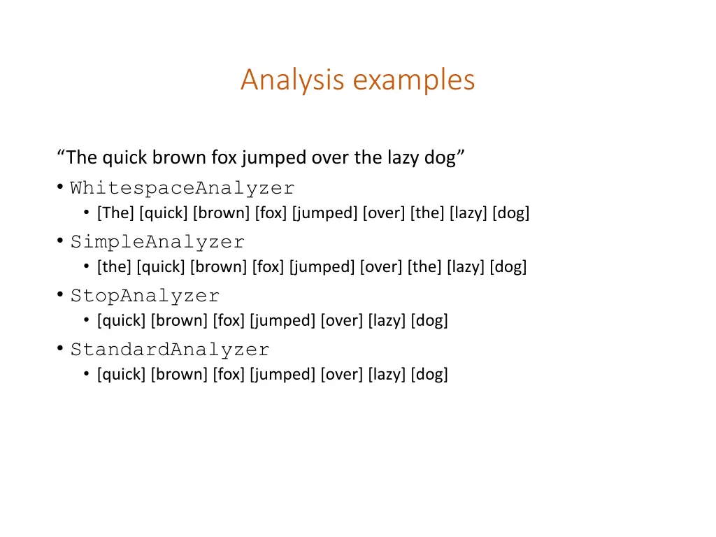 analysis examples