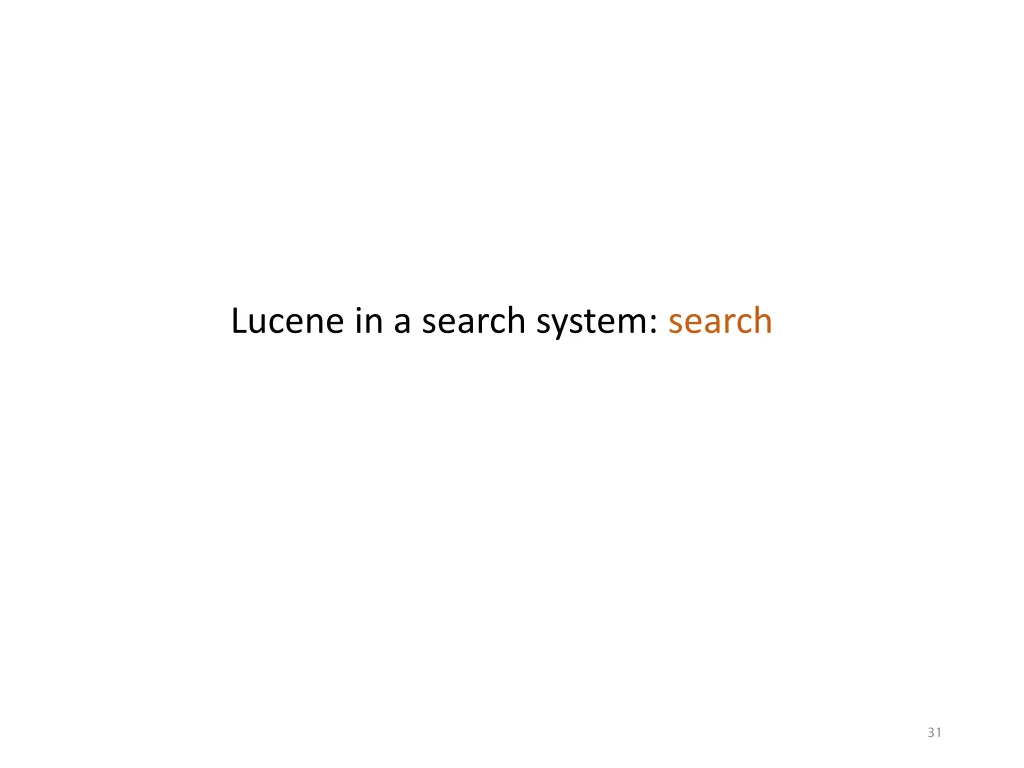 lucene in a search system search