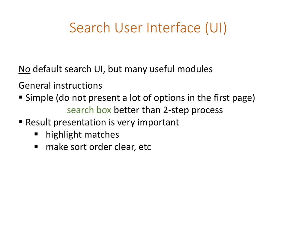 search user interface ui