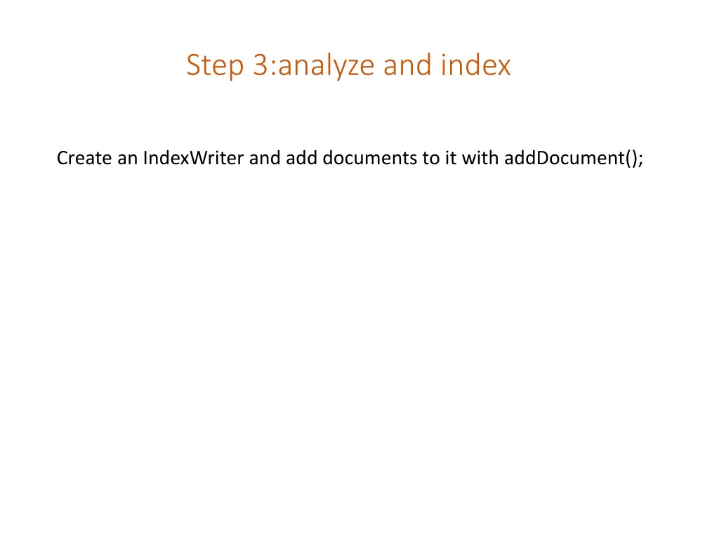 step 3 analyze and index