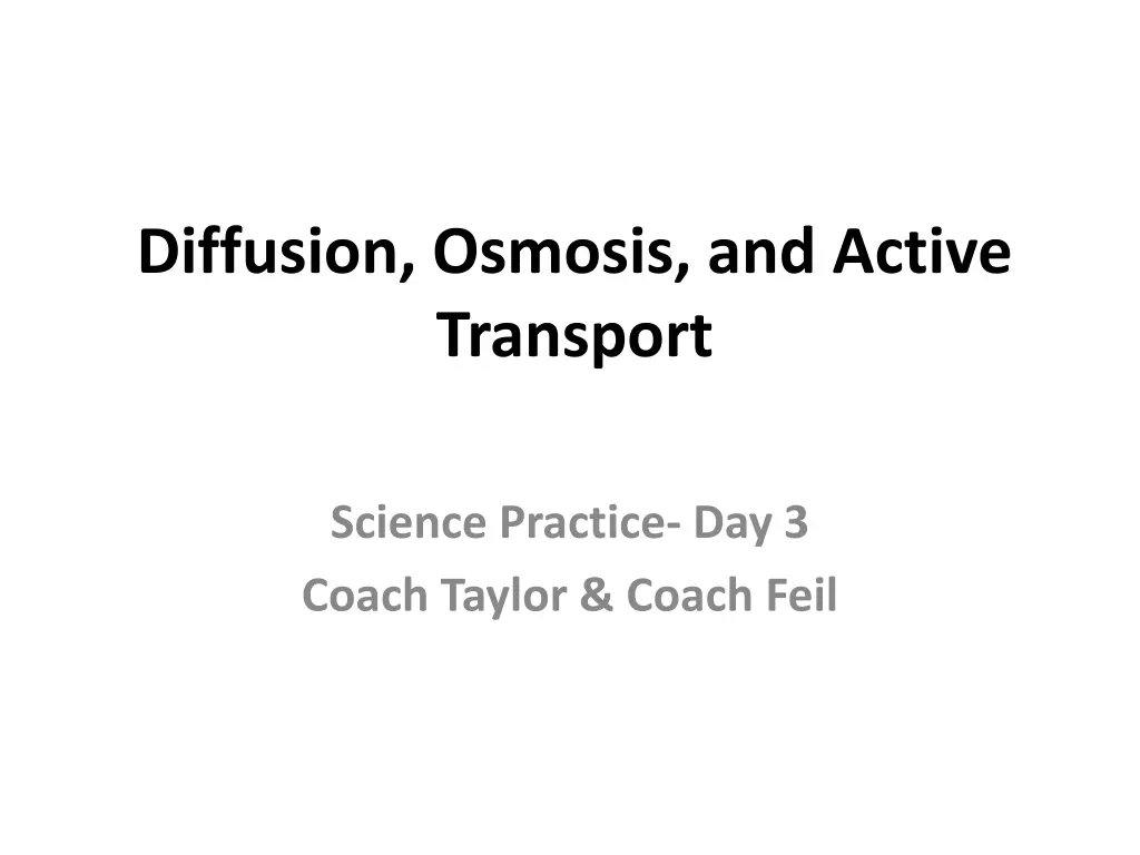 diffusion osmosis and active transport