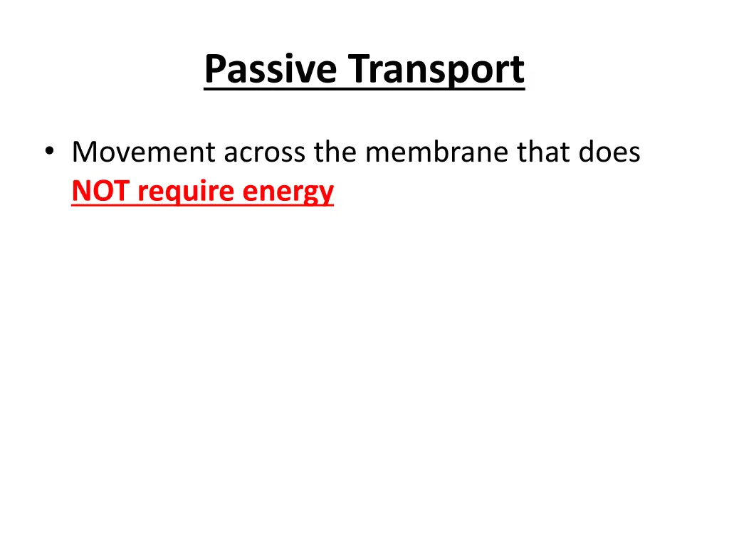 passive transport