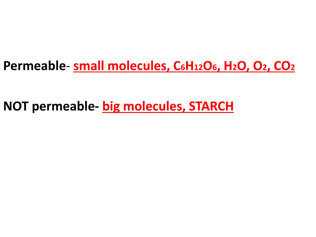 permeable small molecules