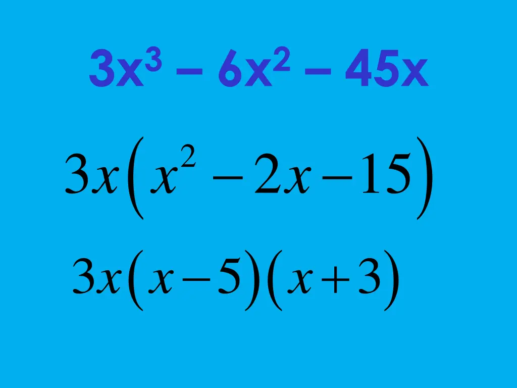 3x 3 6x 2 45x