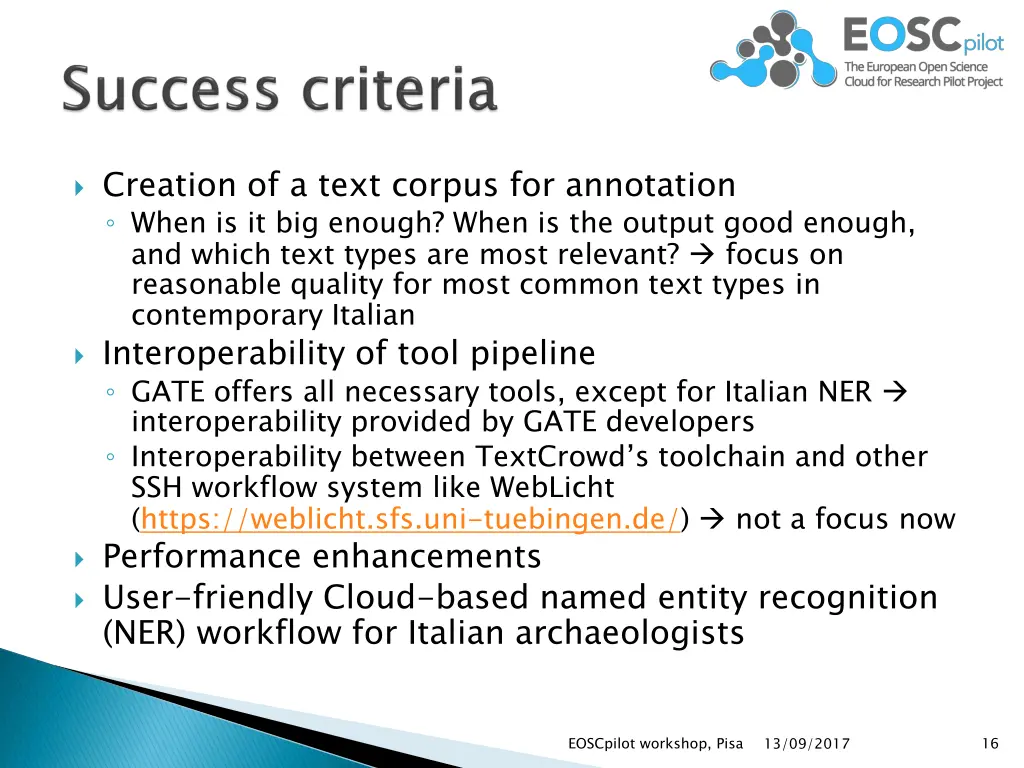 creation of a text corpus for annotation when