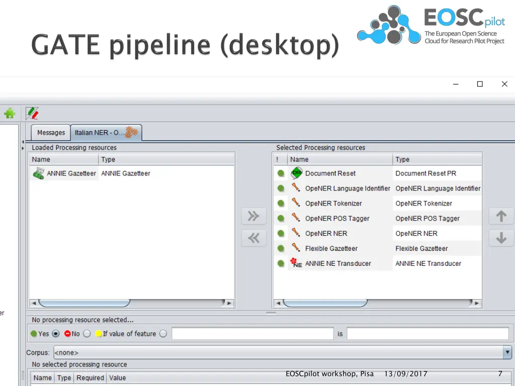 eoscpilot workshop pisa