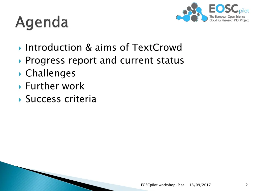 introduction aims of textcrowd progress report