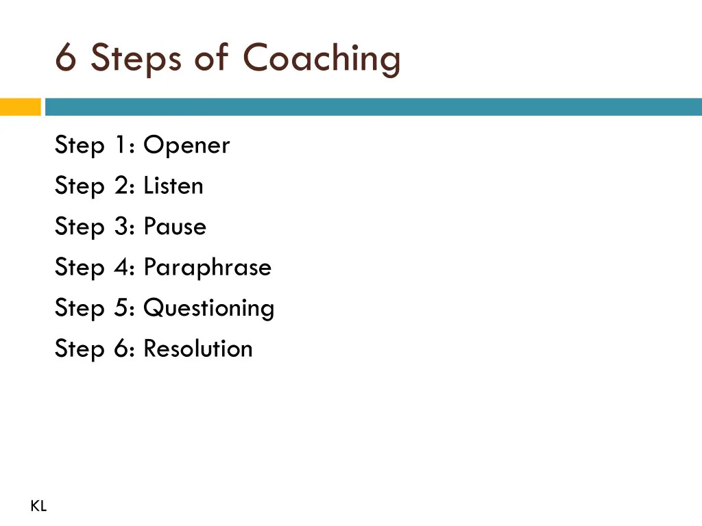 6 steps of coaching