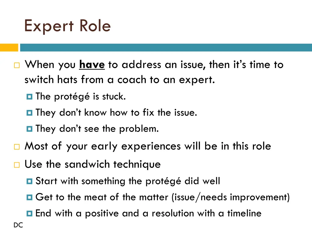 expert role