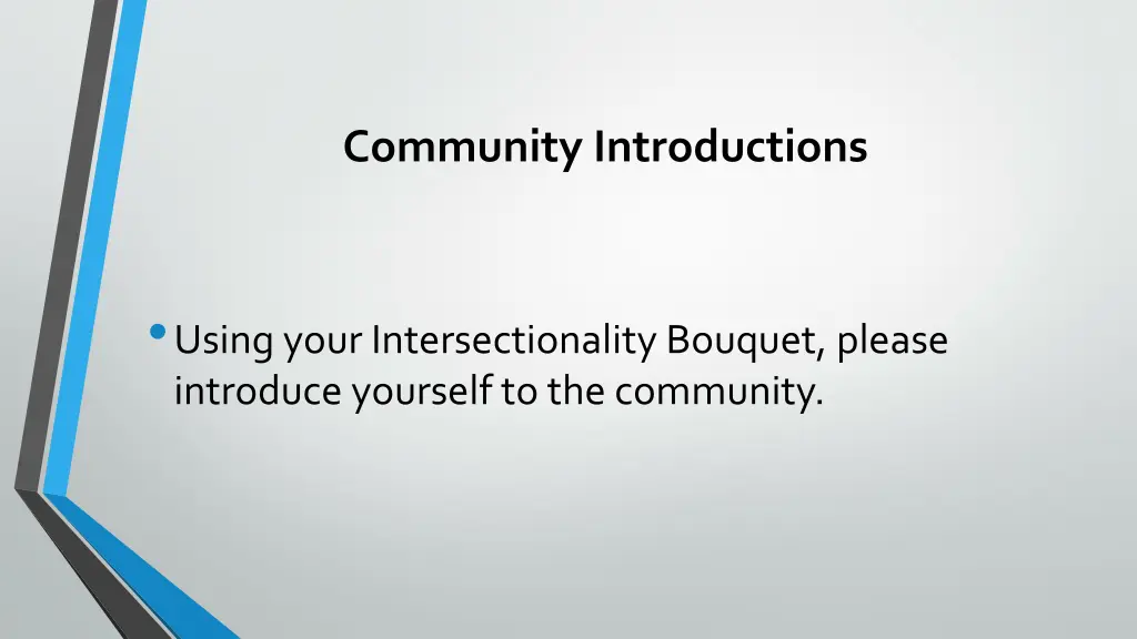 community introductions