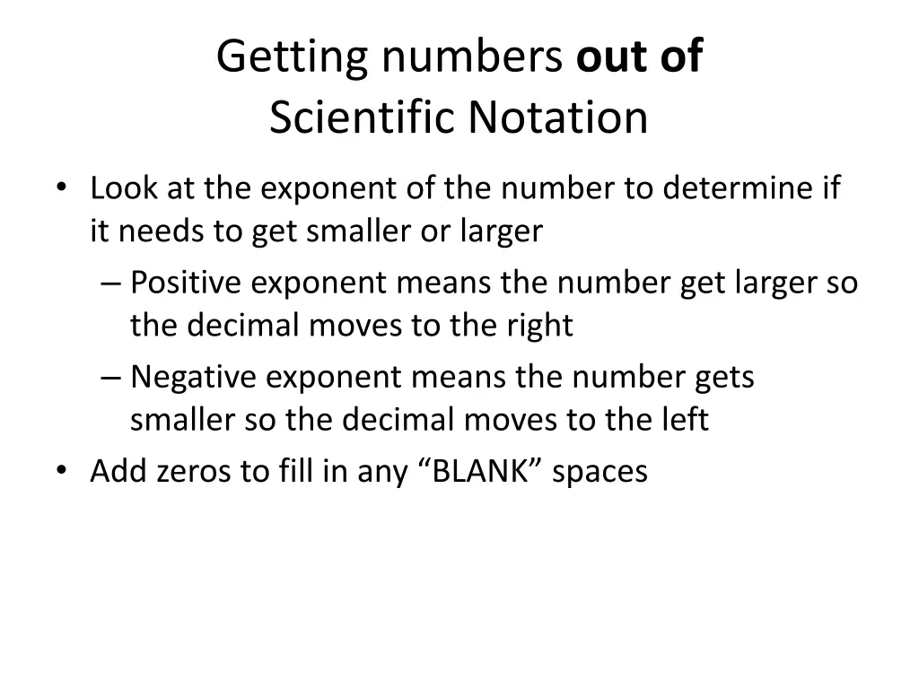 getting numbers out of scientific notation