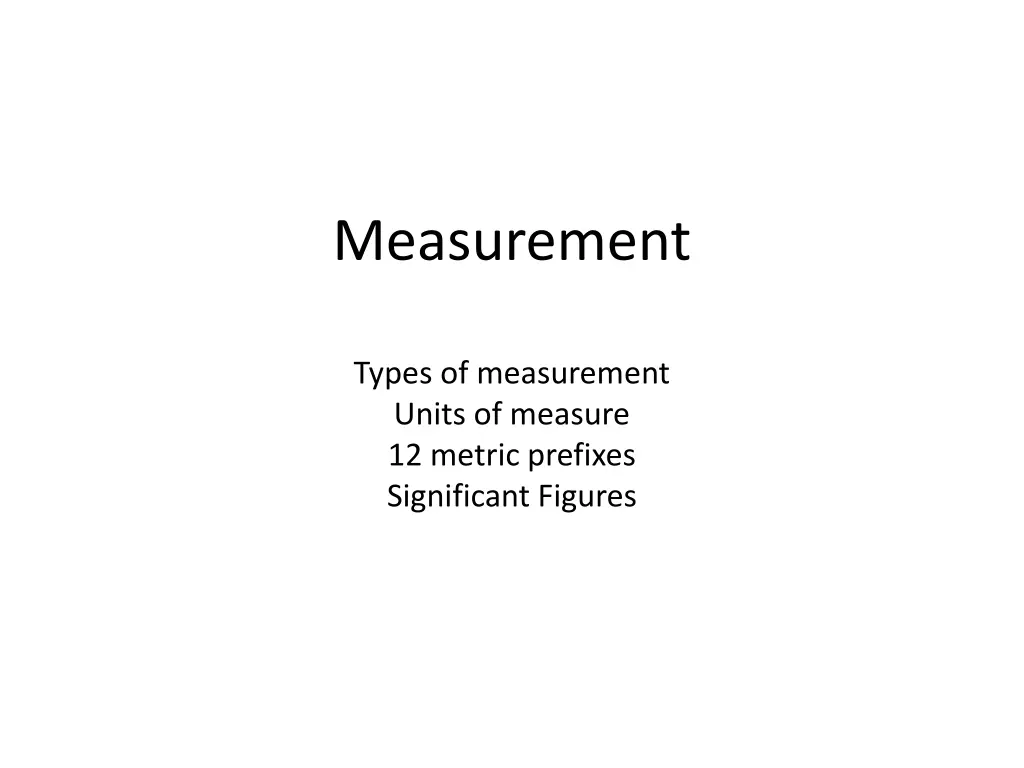 measurement