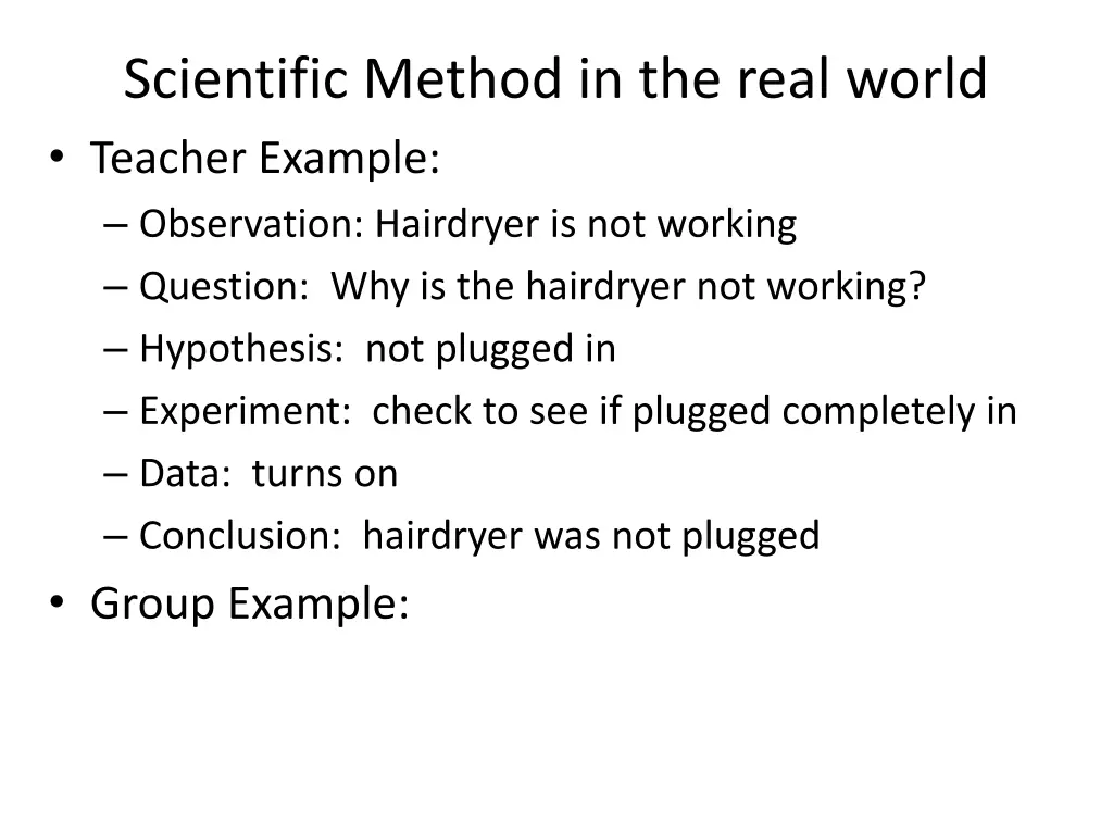 scientific method in the real world teacher