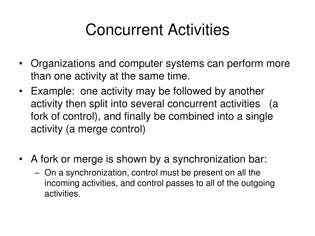 concurrent activities