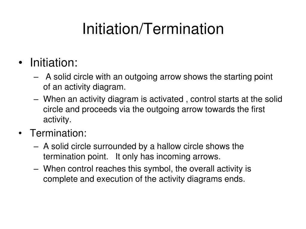 initiation termination